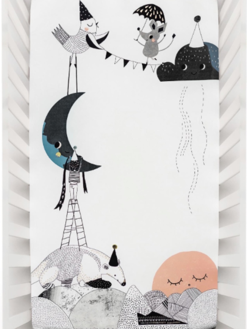 Rookie Humans: The Moon's Birthday Standard Size Crib Sheet